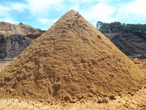 Screened-sand-stockpile