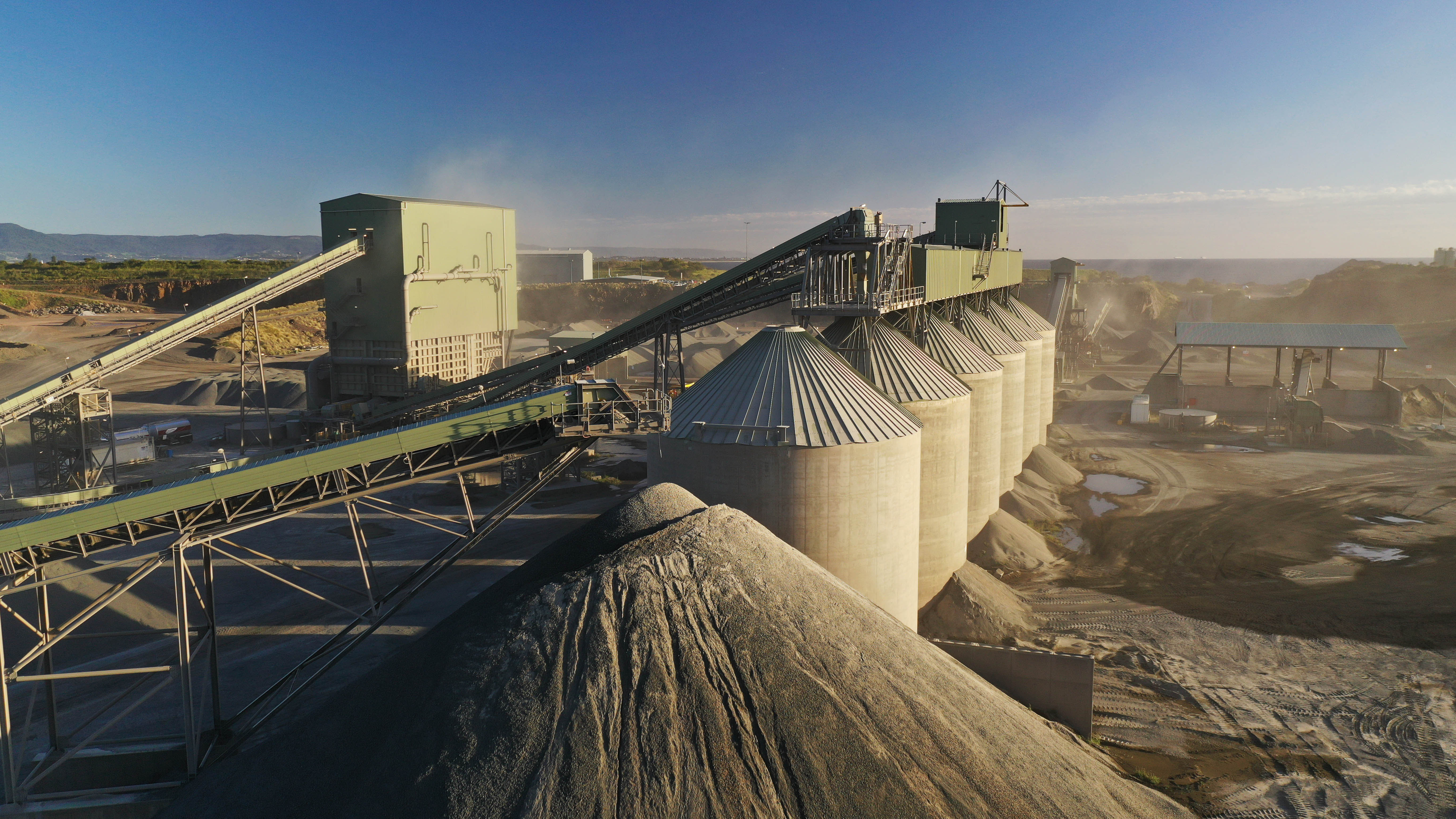 Sand pile at Heidelberg Materials Australia quarry