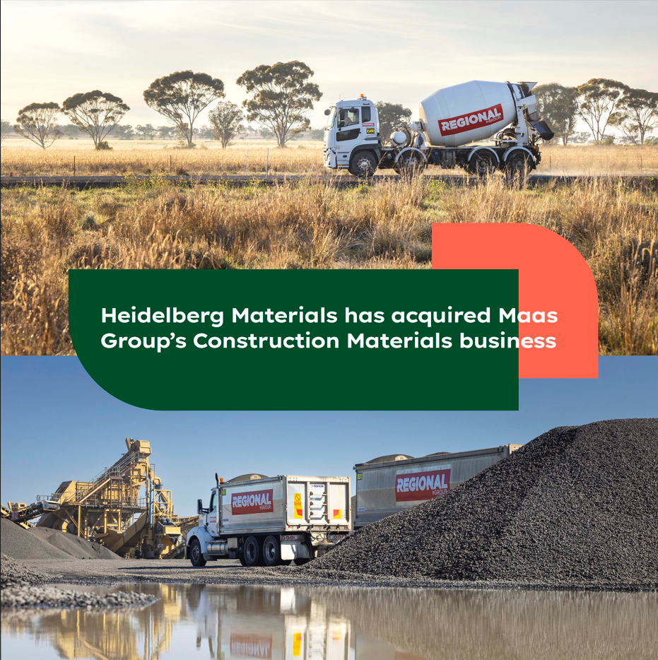 Heidelberg Materials completes acquisition of Maas Group’s Construction Materials business